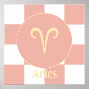 Póster Aries Zodiac moderno