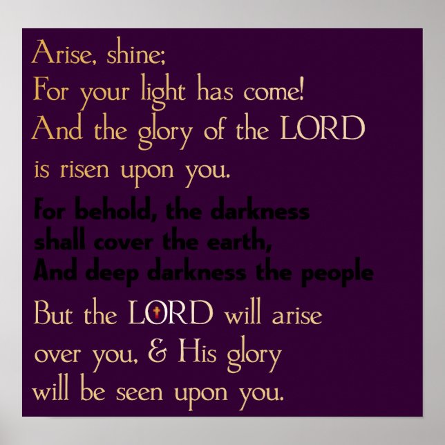 Póster Arise & Shine (Frente)