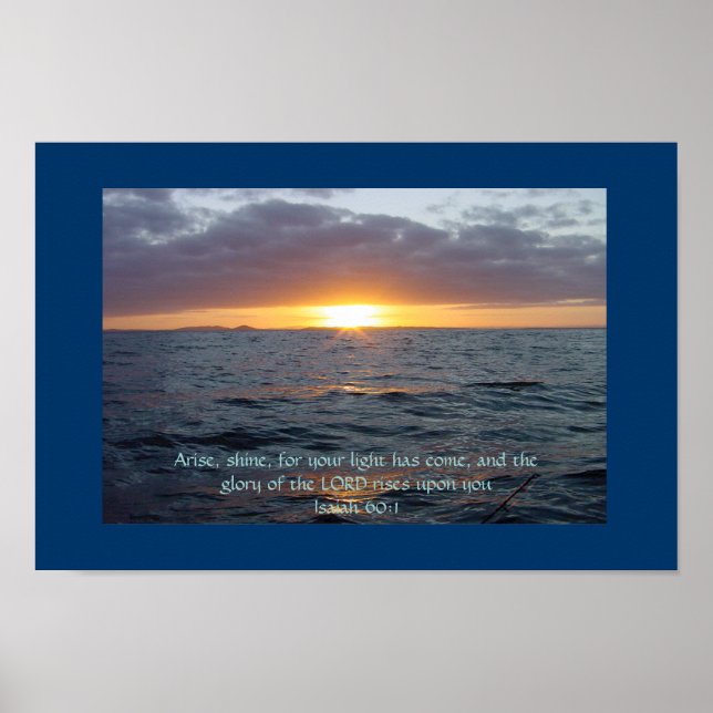 Póster Arise Shine - Isaiah 60:1 (Frente)