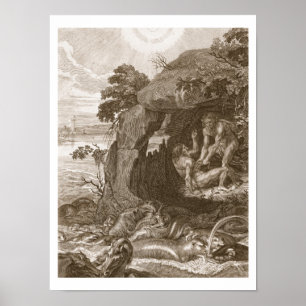 Póster Aristeus compele a Proteus a revelar sus oráculos,