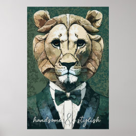 Póster Aristocrat Lion