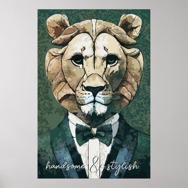 Póster Aristocrat Lion (Frente)