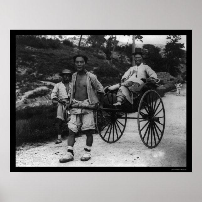 Póster Aristócrata coreano Rickshaw 1910 (Frente)