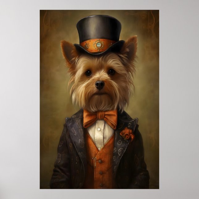 Póster Aristocratic Yorkshire Terrier Print, Renaissance (Frente)