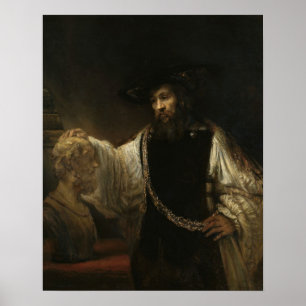 Póster Aristóteles (384-322 A.C.) con un busto del home