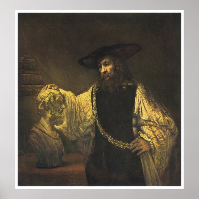 Póster Aristóteles contemplando el busto de Homero, 1653 (Frente)