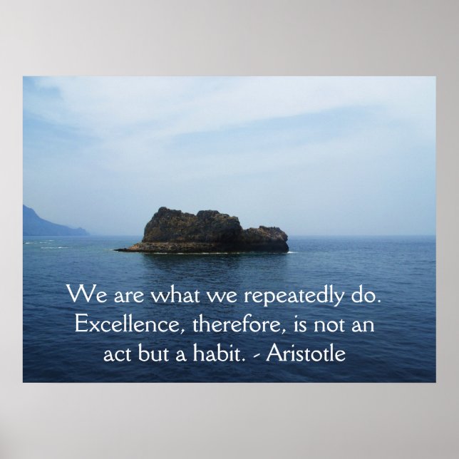 Póster Aristotle Excellence Quotation (Frente)