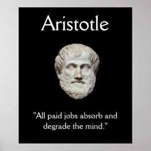 Póster Aristotle - Jobs Working Mind Quote