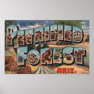 Póster Arizona - bosque aterrorizado - letra grande