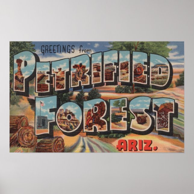Póster Arizona - Bosque Petrificado - Letra grande (Frente)