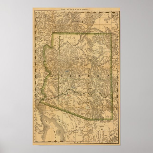 Póster Arizona de Rand McNally (Frente)