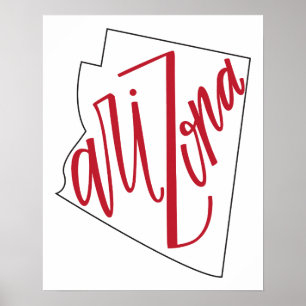 Póster Arizona Diseño tipográfico estatal