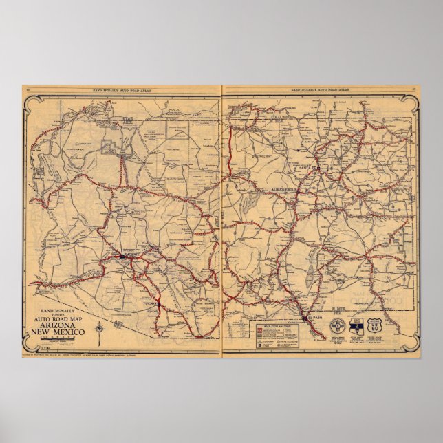 Póster Arizona, Nuevo México (Frente)