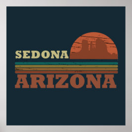 Póster Arizona Sedona vintage retro