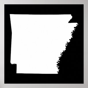 Póster Arkansas en blanco