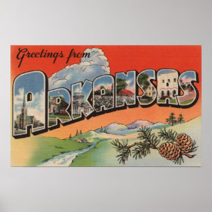 Póster Arkansas (escena) del paisaje - letra grande