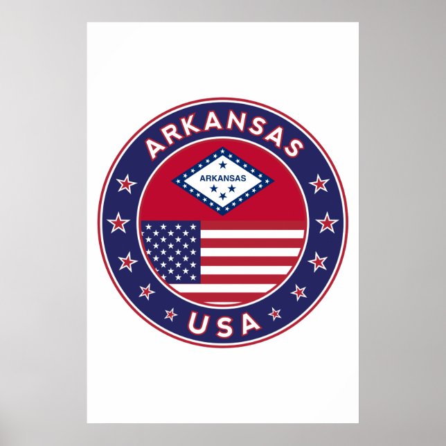 Póster Arkansas, Estados Unidos (Frente)