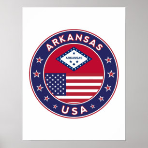 Póster Arkansas, Estados Unidos