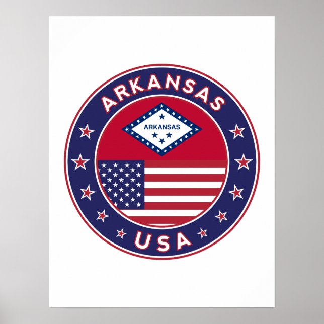 Póster Arkansas, Estados Unidos (Frente)