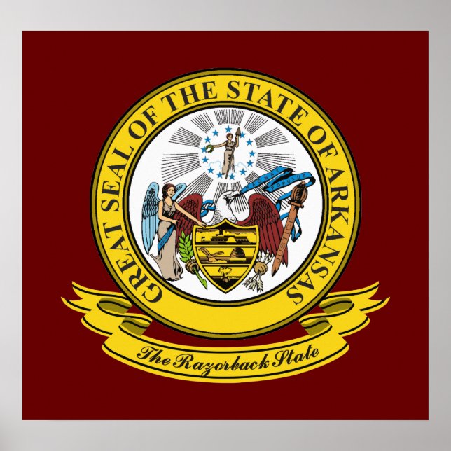 Póster Arkansas Seal (Frente)