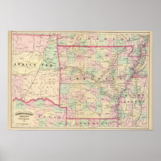 Póster Arkansas, territorio indio