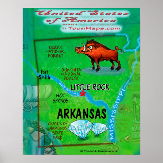 Póster Arkansas USA