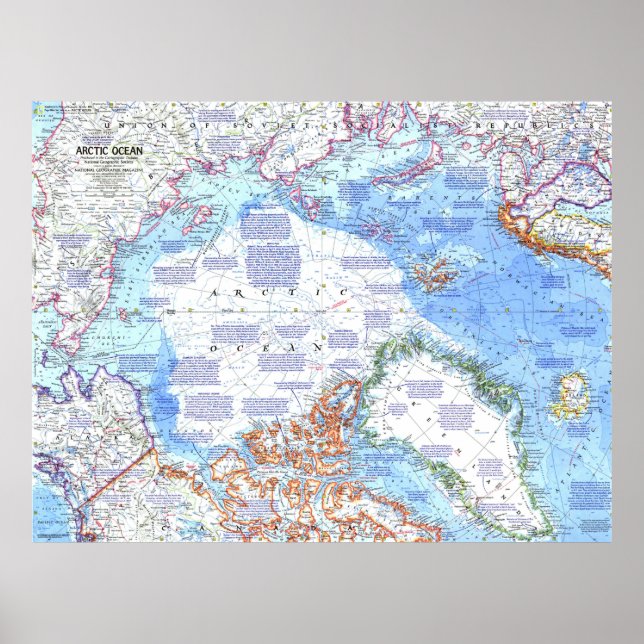 Póster " Arktis: 1971/heute - Karte der Arktisregion ... (Frente)