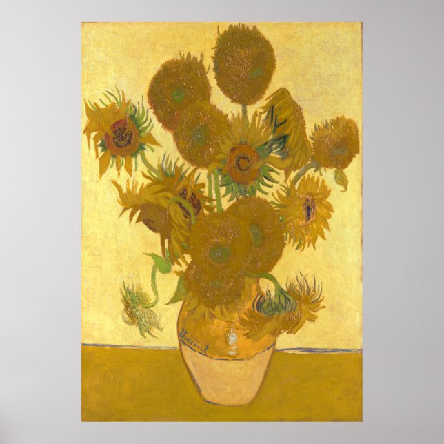 Póster Arles de girasol por Vincent van Gogh (Frente)