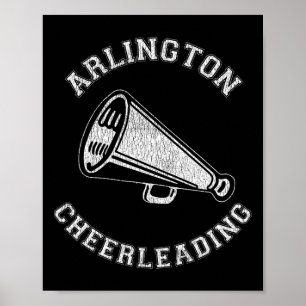 Póster Arlington Cheer Angustiado Retro Cheerleader Años
