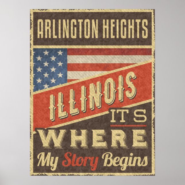Póster Arlington Heights Illinois (Frente)