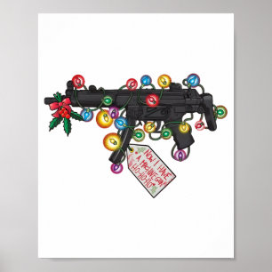 Póster Arma Ahora Tengo Una Ametralladora Ho-ho-ho Navida