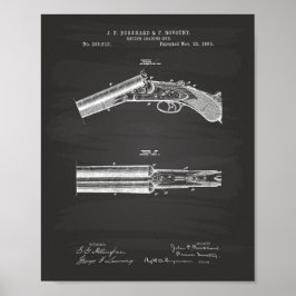 Póster Arma de carga de breech 1883 Patent Art - Chalkboa