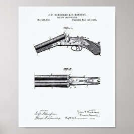 Póster Arma de carga de Breech 1883 Patent Art - Libro Bl