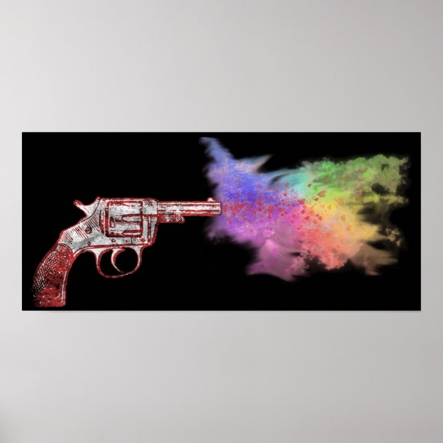Póster arma de fumar de amor: arco iris : (Frente)