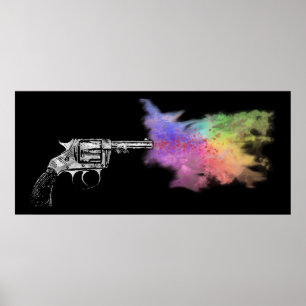 Póster arma de fumar de amor: arco iris :