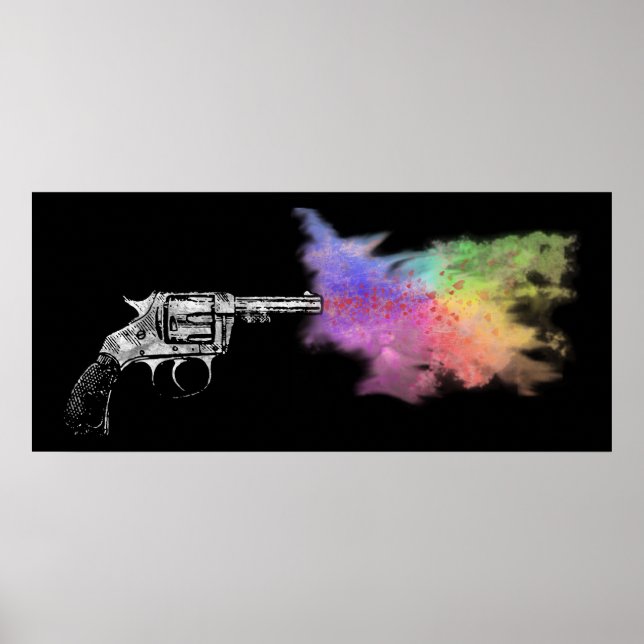 Póster arma de fumar de amor: arco iris : (Frente)