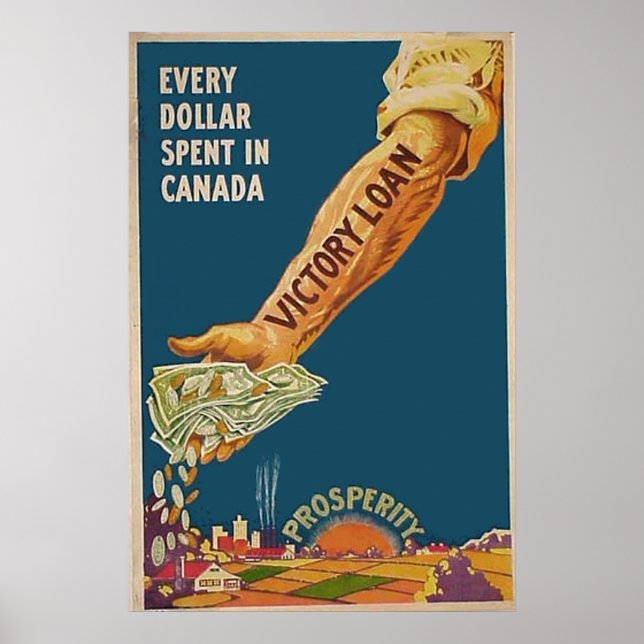Póster Arma de prosperidad canadiense patriótica canadien (Frente)