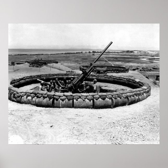 Póster Arma del AA en Okinawa (Frente)