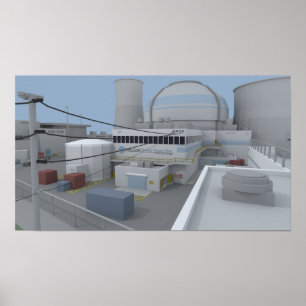 Póster Arma nuclear polivinílica baja de CSGO