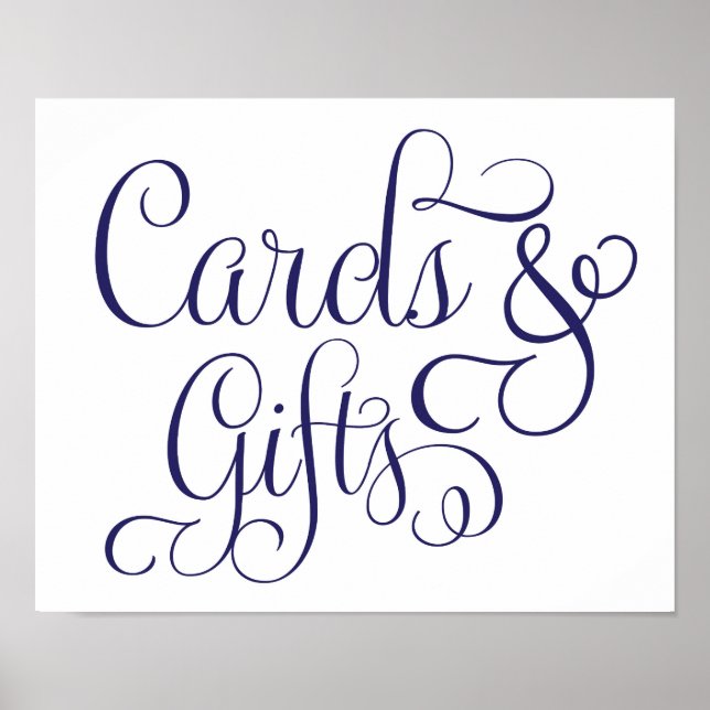 Póster Armada de Rótulo Boda de Tarjetas y Regalos (Frente)