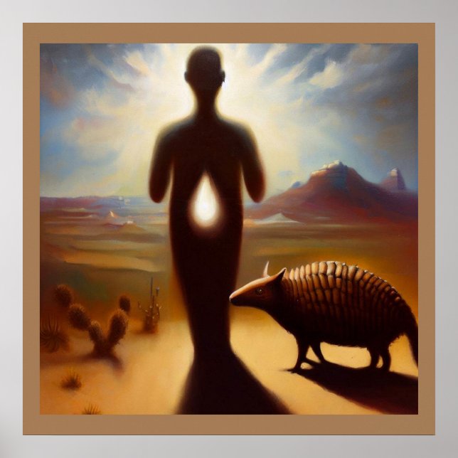 Póster Armadillo de animales espirituales 2 (Frente)