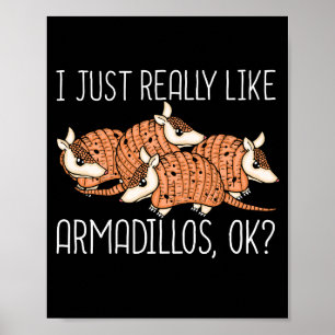 Póster Armadillo Lover Regalo de animales salvajes Armadi