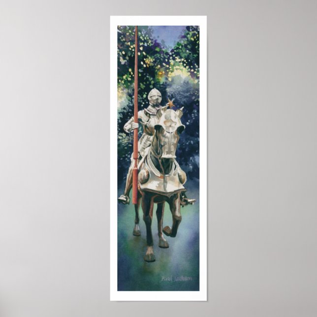 Póster "Armadura brillante" acuarela Knight (Frente)