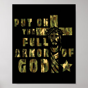 Póster Armadura de Dios Camuflaje Cristiano Religioso Cam