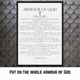 Póster Armadura de Dios Efesios 6 10 Decorativo