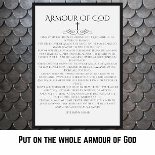 Póster Armadura de Dios Efesios 6 10 Decorativo