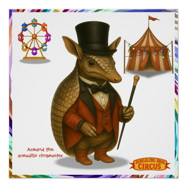 Póster Armand, domador de armadillos (Anverso)