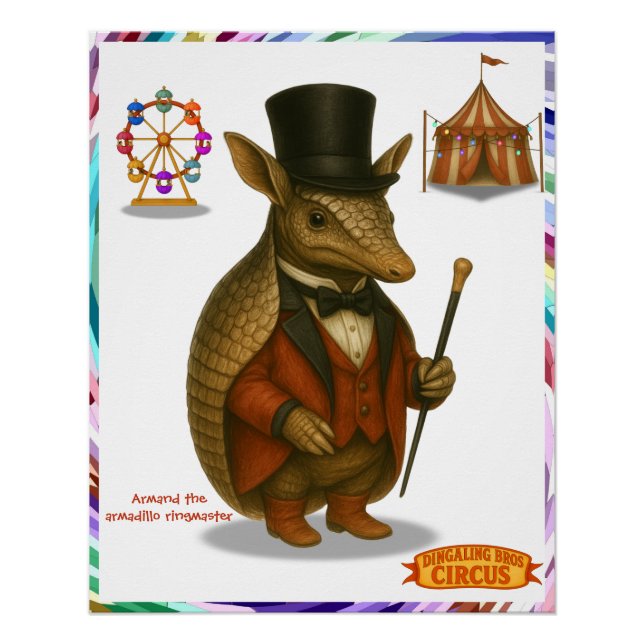 Póster Armand, domador de armadillos (Anverso)