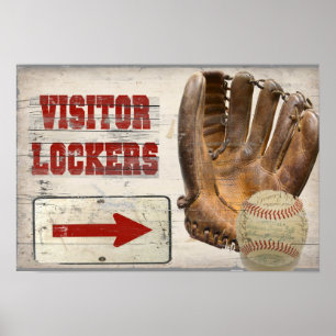 Póster Armario del visitante del béisbol