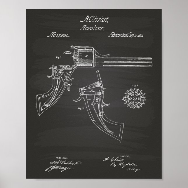 Póster Armas de fuego revolucionarias 1866 Patent Art - C (Frente)
